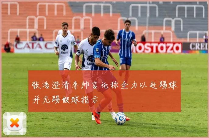 张浩澄清李帅言论称全力以赴踢球并无踢假球指示